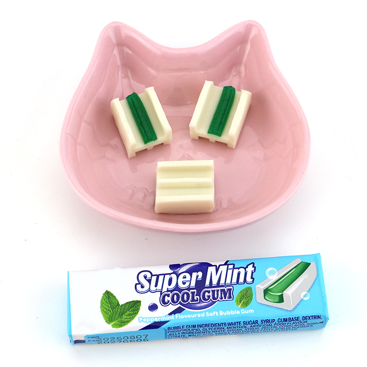 Halal Peppermint Flavoured Bubble Gum with Super Mint Cool Gum jelly CH-E350