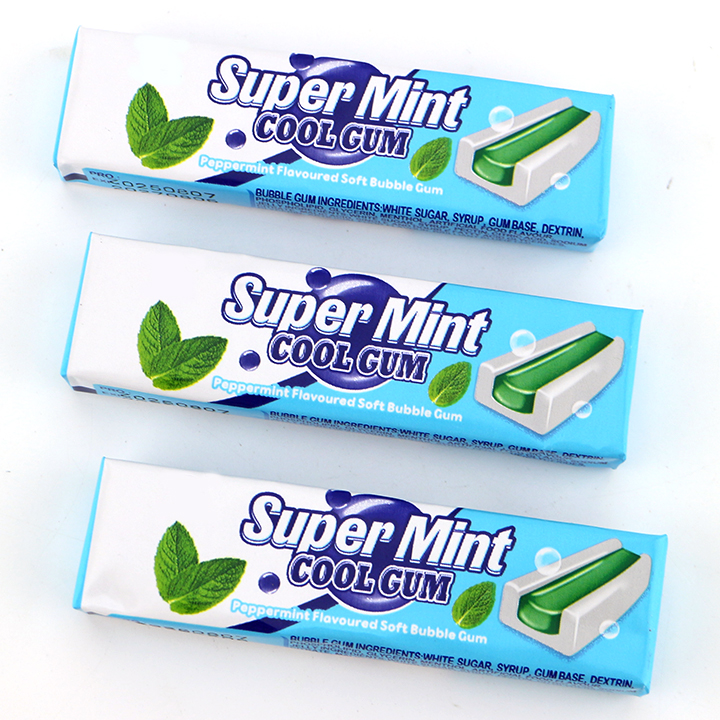 Halal Peppermint Flavoured Bubble Gum with Super Mint Cool Gum jelly CH-E350