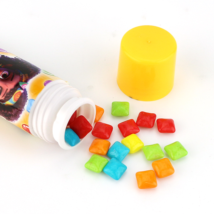 Colorful toothpaste tubes and colorful Mini square bubble gum CH-E351