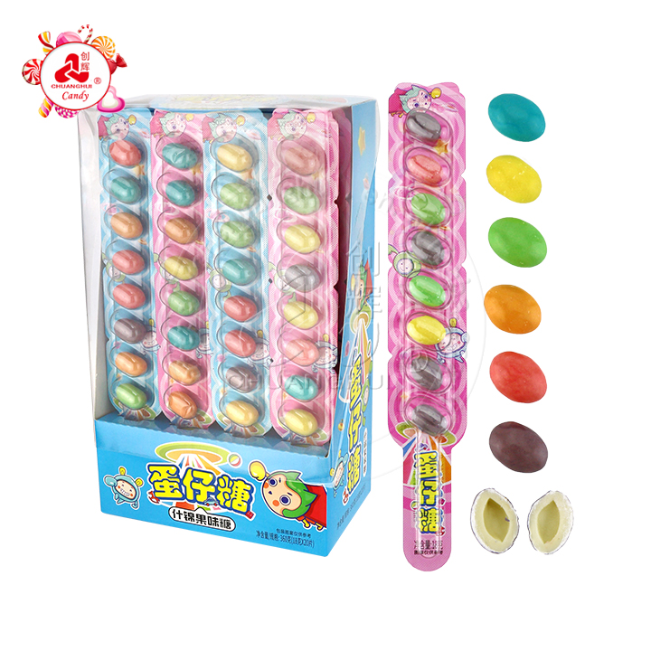 Mixed fruit flavored Egg shaped chewy soft candy CH-J724