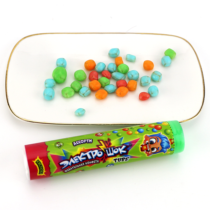 Colorful Super Sour Chewing Soft Gummy Candy in Small Tube CH-J726