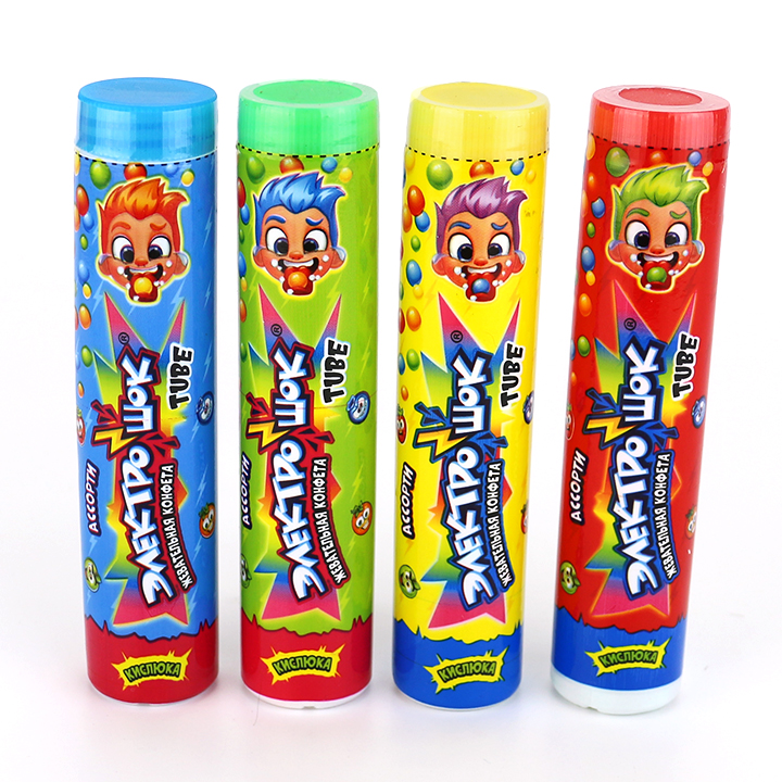 Colorful Super Sour Chewing Soft Gummy Candy in Small Tube CH-J726