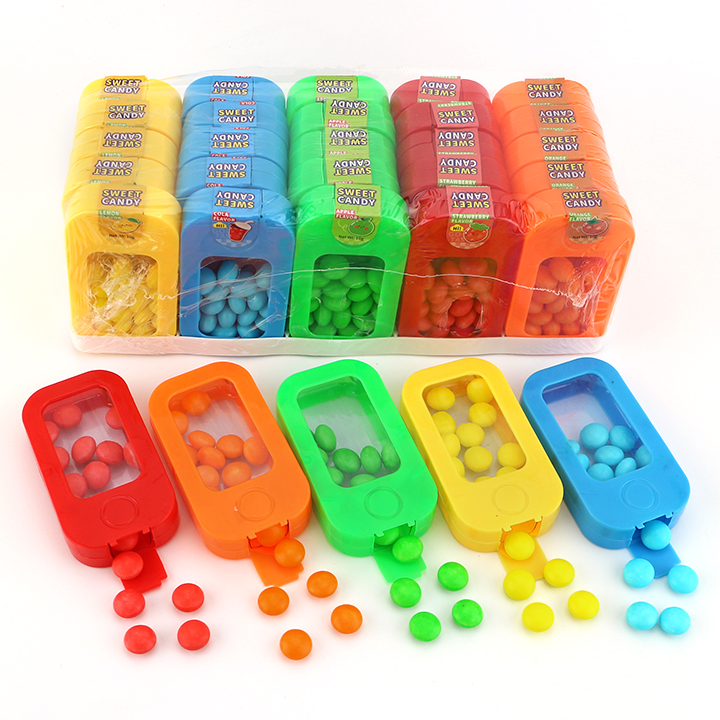 Colored Transparent phone box and mixed fruit pressed tablet candy CH-N767