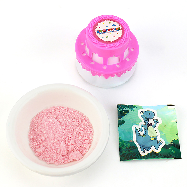 Cartoon Birthday cake toy with sour powder candy and tattoo stickers CH-T1424