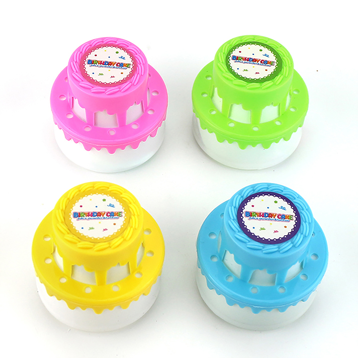 Cartoon Birthday cake toy with sour powder candy and tattoo stickers CH-T1424