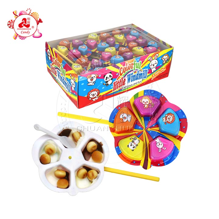 Rotating Fan Choco Cookies Windmill Shaped Chocolate with Biscuit Balls CH-BC167