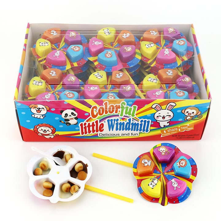 Rotating Fan Choco Cookies Windmill Shaped Chocolate with Biscuit Balls CH-BC167