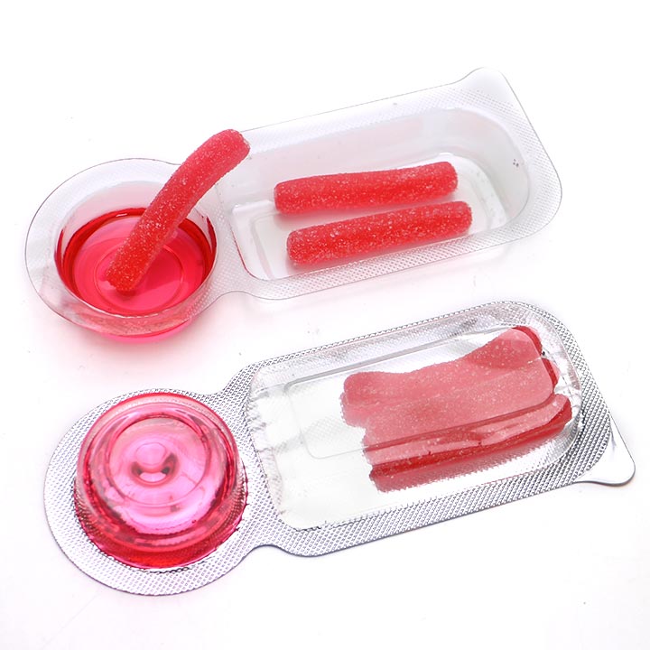 Gummy Dip and Stix Sauce Candy French Fries Shaped Chewy Gummy Candy with Sour Gel Jam CH-J730