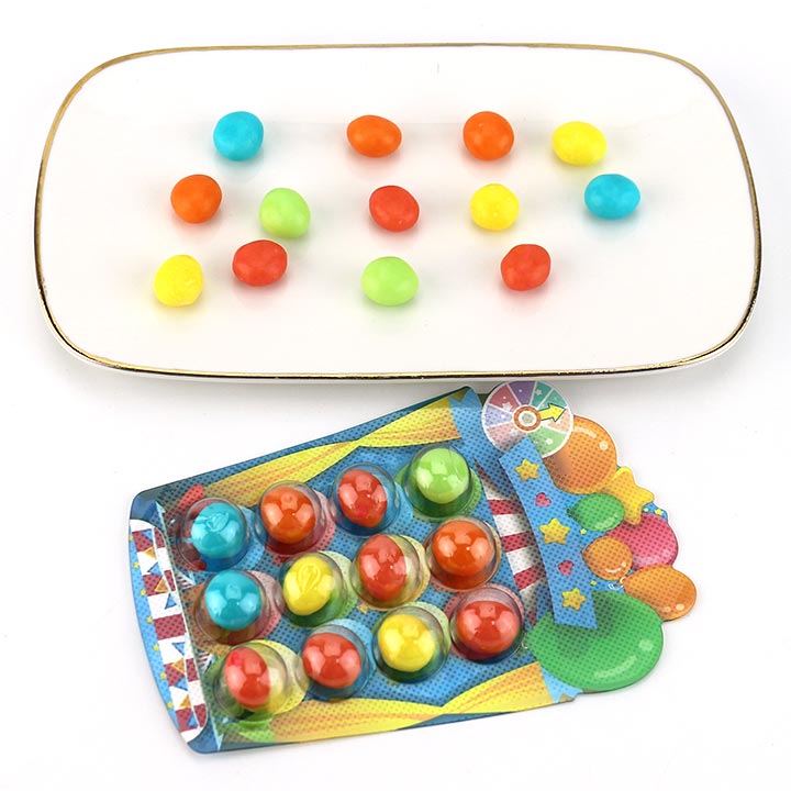 Colorful Balloon carnival candy Crispy Rainbow Chewing Bean candy CH-J731