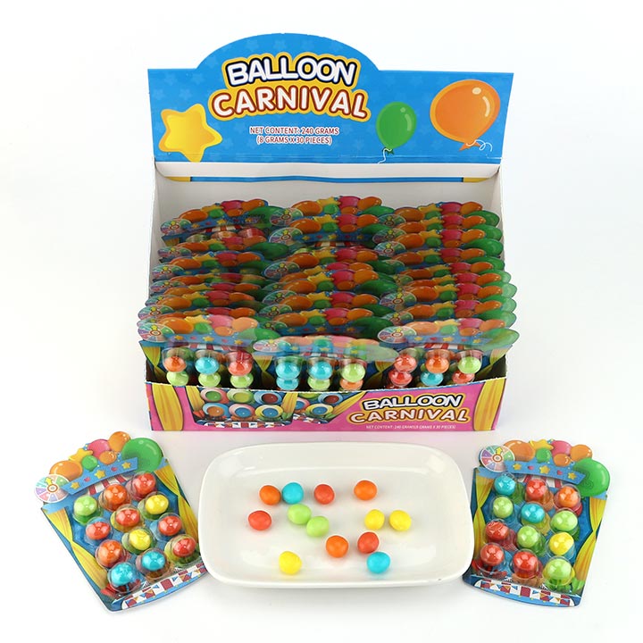 Colorful Balloon carnival candy Crispy Rainbow Chewing Bean candy CH-J731