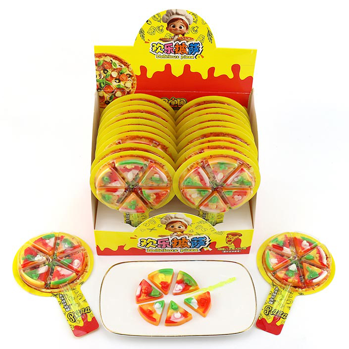 Halal Pizza Fudge Big Pizza Shaped Fruit Flavor Gummy candy CH-J732