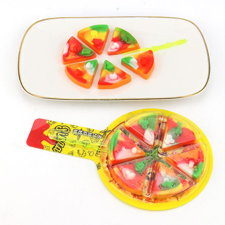 Halal Pizza Fudge Big Pizza Shaped Fruit Flavor Gummy candy CH-J732