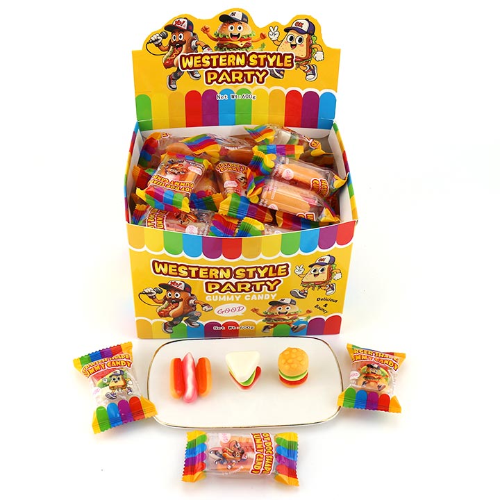 Mixing Western Style Party fast food Fudge Hot dogs, sandwiches, burger shapes Fruit Flavor Gummy candy CH-J734