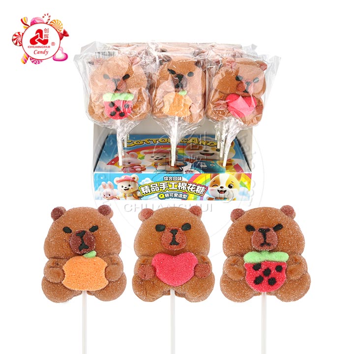 40g Big Capybara shaped marshmallow lollipop candy CH-M220