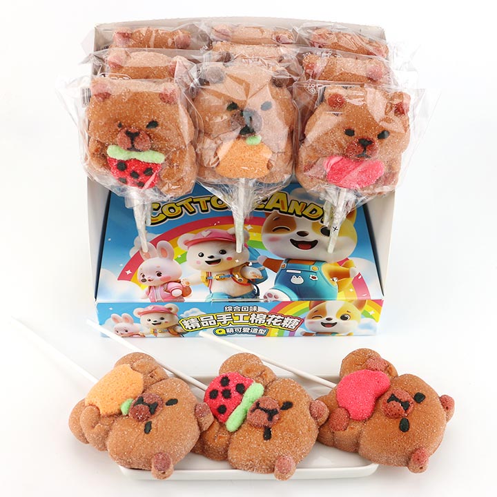 40g Big Capybara shaped marshmallow lollipop candy CH-M220