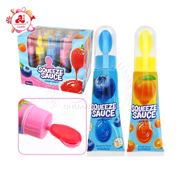 Squeeze Sauce Jam with spoon Toothpaste tube Jelly Jam Liquid Candy CH-N771