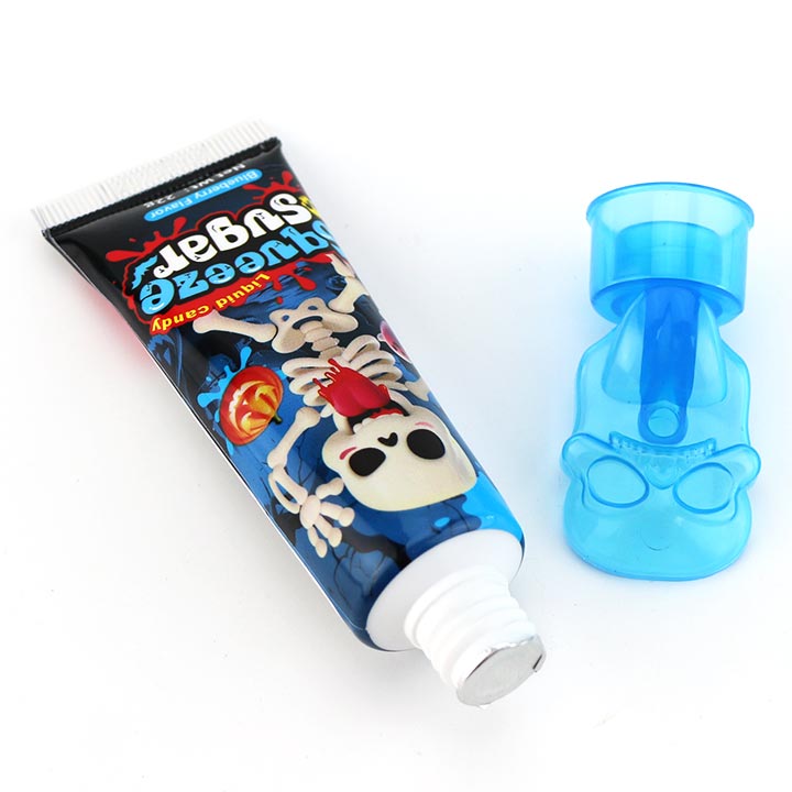 Halloween Candy Skull Toothpaste Syrup Jam Squeeze Sugar Sauce Liquid Candy CH-N772