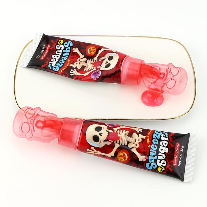 Halloween Candy Skull Toothpaste Syrup Jam Squeeze Sugar Sauce Liquid Candy CH-N772