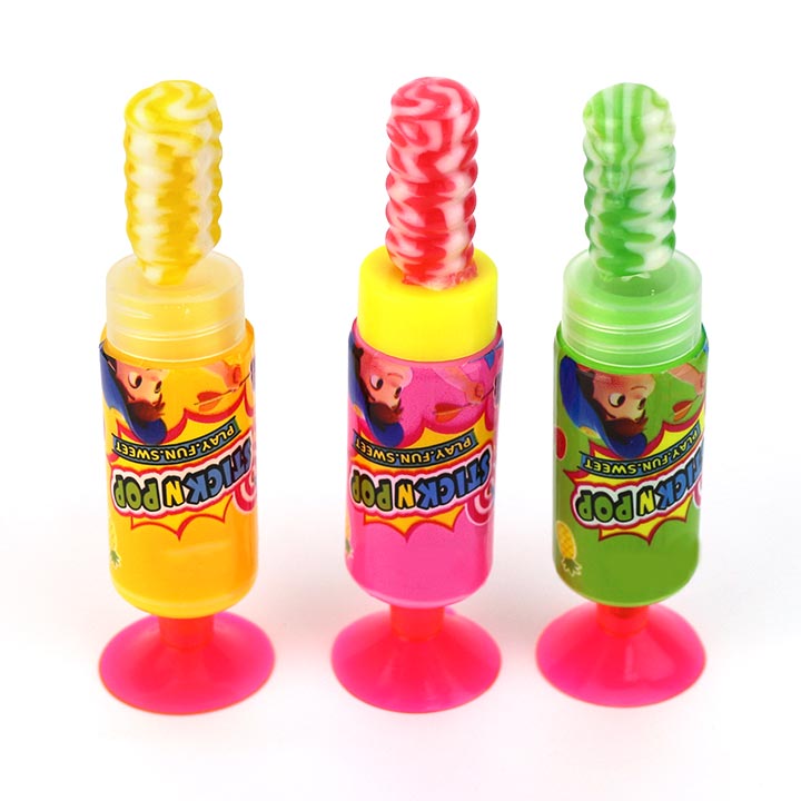 Stick Pop and Tattoo Suction cup dart shaped lollipop candy with sticker CH-T1426