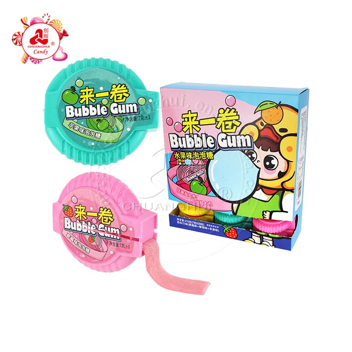 Mixed Fruit Flavors 7g Chewing Bubble Gum Roll Candy CH-E353