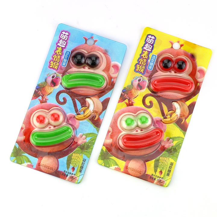 Double Monkey gummy eyeballs & lip shape jelly gummy candy CH-J736