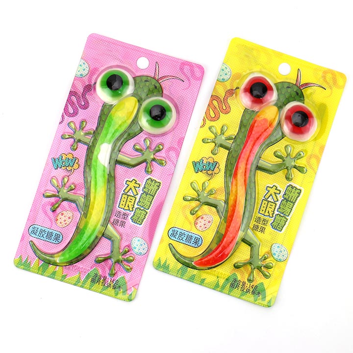 Big Eye lizard gummy eyeballs, small snake shaped chewy gummy candy CH-J739