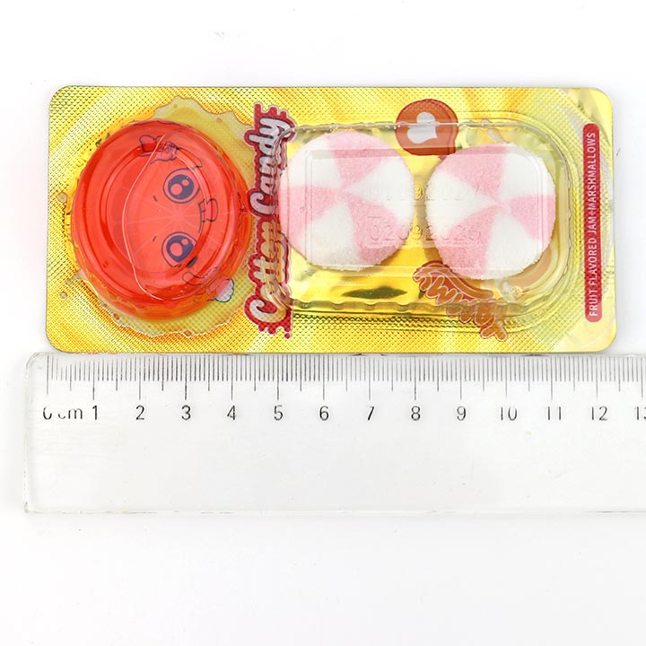 2-in-1 fruit flavored round marshmallow cotton candy with jam CH-M226