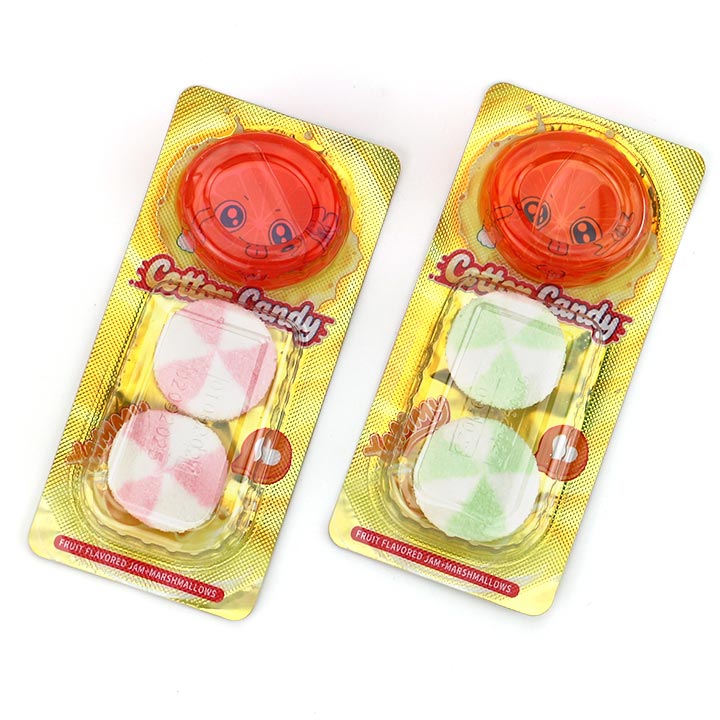 2-in-1 fruit flavored round marshmallow cotton candy with jam CH-M226