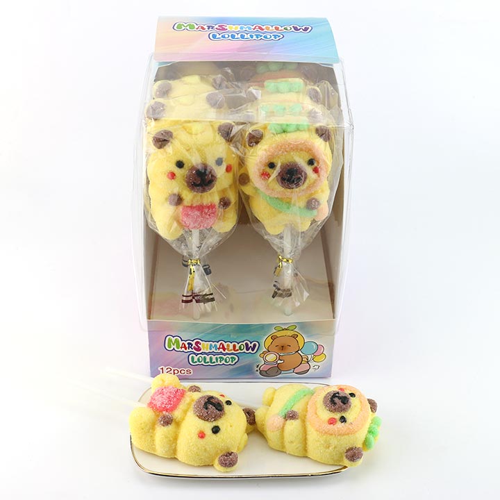 Cartoon 45g big Capybala marshmallow lollipop candy CH-M227