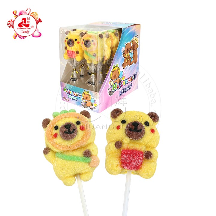 Cartoon 45g big Capybala marshmallow lollipop candy CH-M227