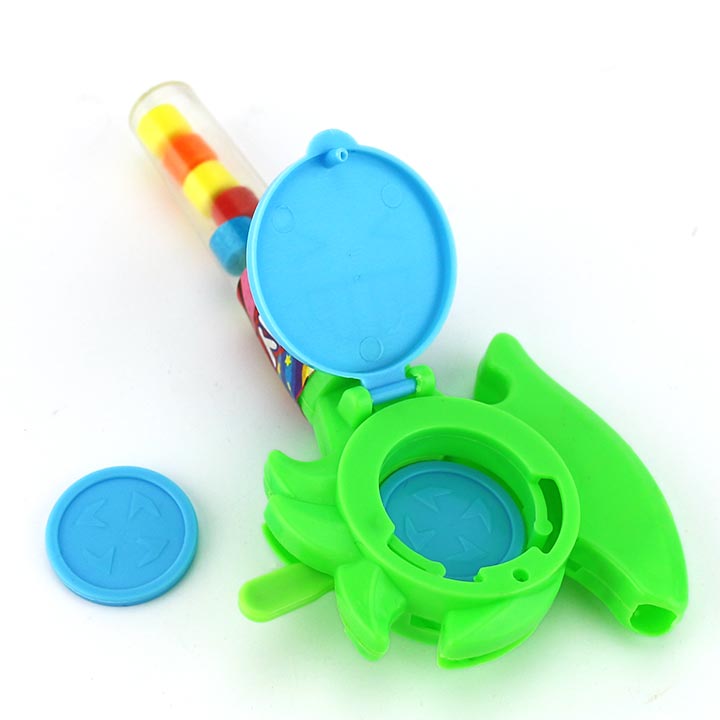 Cartoon Shooting Flying Saucer Whistle Axe Shaped Catapult Toy Candy CH-T1431