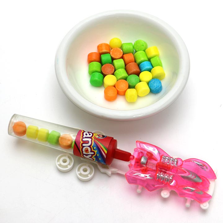 DIY Assembled Shooting Racing Car Shape catapult Toy Candy CH-T1434