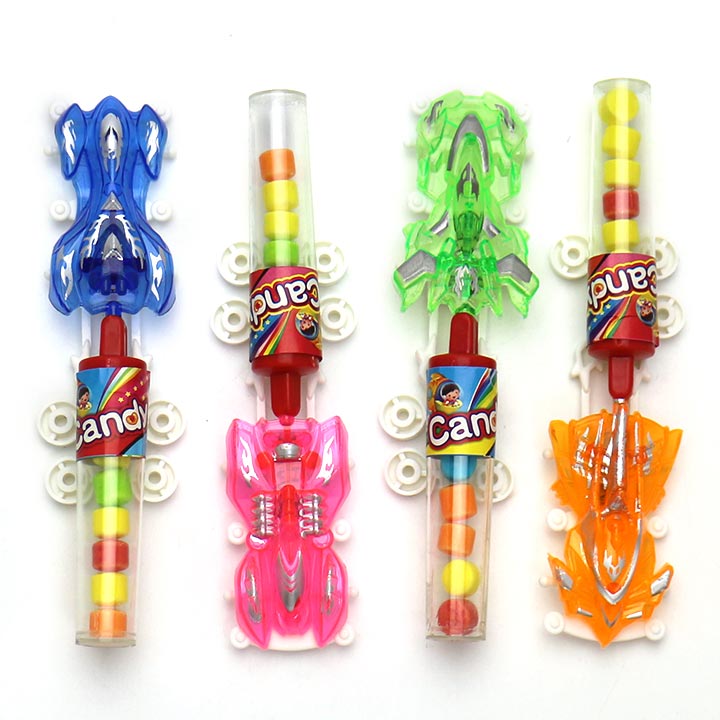 DIY Assembled Shooting Racing Car Shape catapult Toy Candy CH-T1434