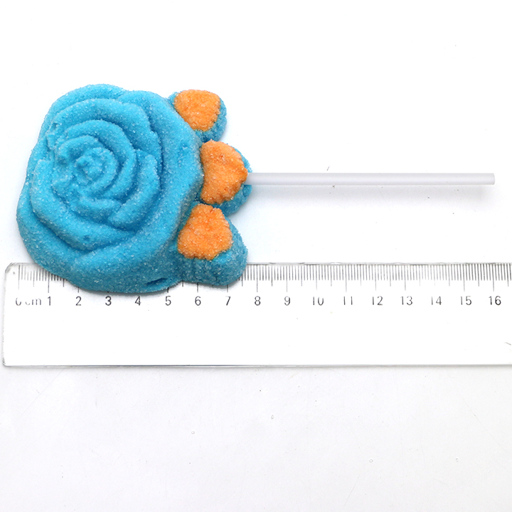 35g Rose Flower shaped big marshmallow lollipop CH-M228