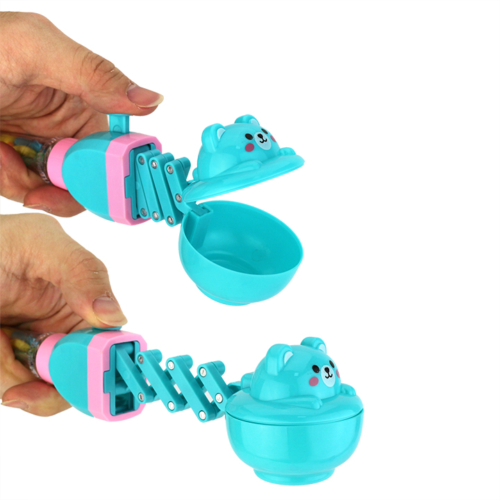 Funny animal covered bowl shape telescopic spring bite toy candy CH-TB250
