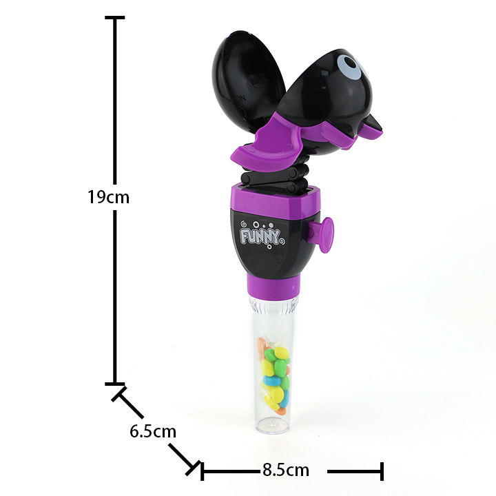 Halloween candy toy Cartoon Bat shape telescopic spring bite toy candy CH-TB251