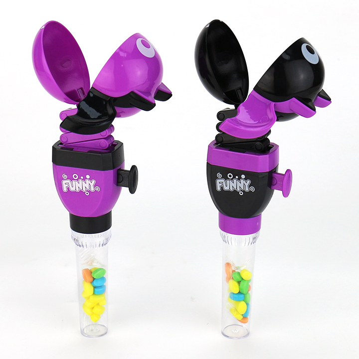 Halloween candy toy Cartoon Bat shape telescopic spring bite toy candy CH-TB251