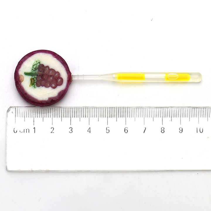 Fruits Patterns Lollipop with Fluorescent Glowing Stick Handmade Fruit Sliced Lollipop Candy CH-A113
