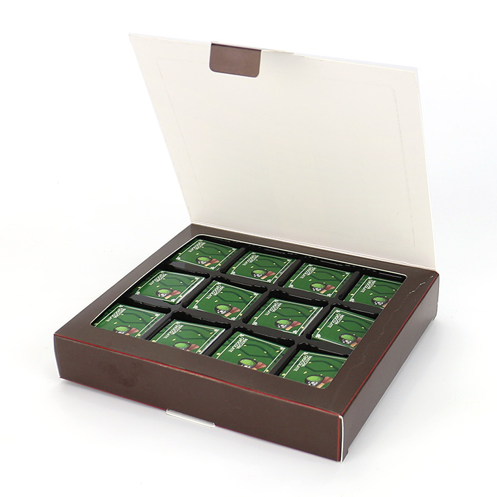 High quality Thin block Dubai chocolate with matcha flavored jam filling CH-BC170-1