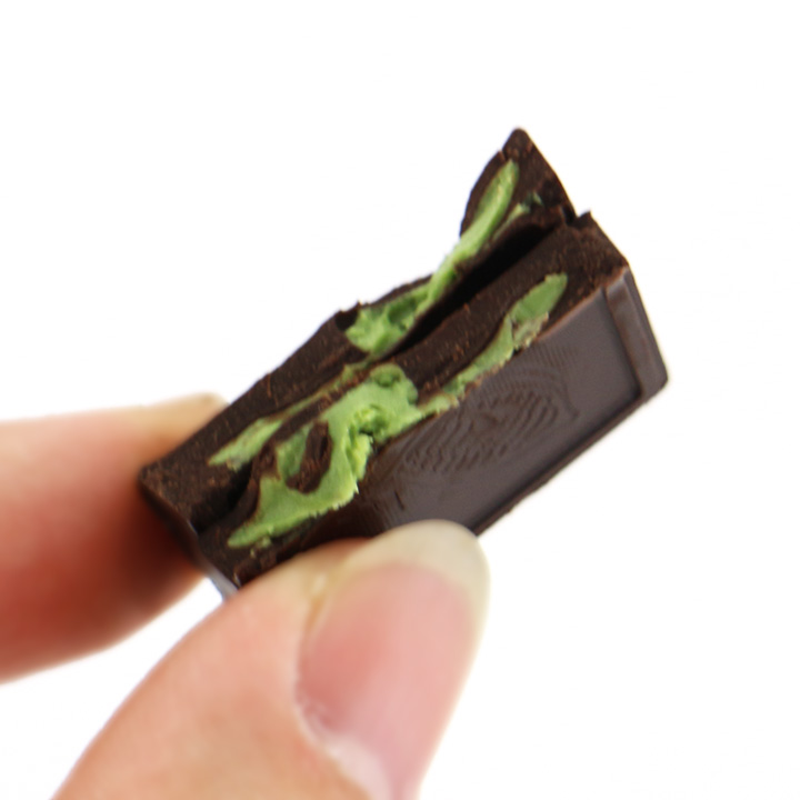 High quality Thin block Dubai chocolate with matcha flavored jam filling CH-BC170-1