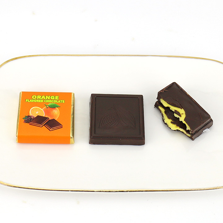 High quality Thin block Dubai chocolate with orange flavor jam filling CH-BC170-2