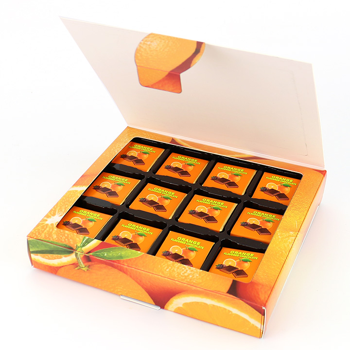 High quality Thin block Dubai chocolate with orange flavor jam filling CH-BC170-2