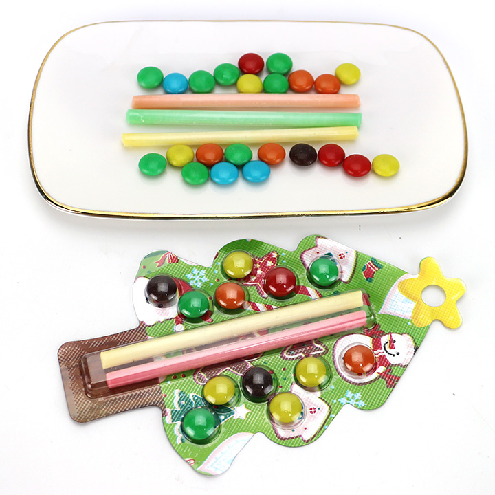 Happy Christmas Tree Colorful Chocolate Beans and CC Stick Candy CH-BC172