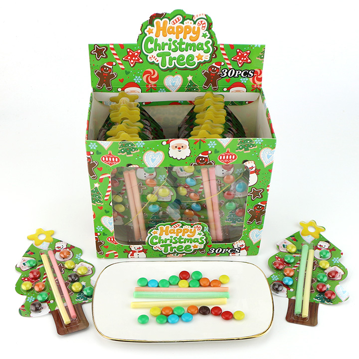 Happy Christmas Tree Colorful Chocolate Beans and CC Stick Candy CH-BC172