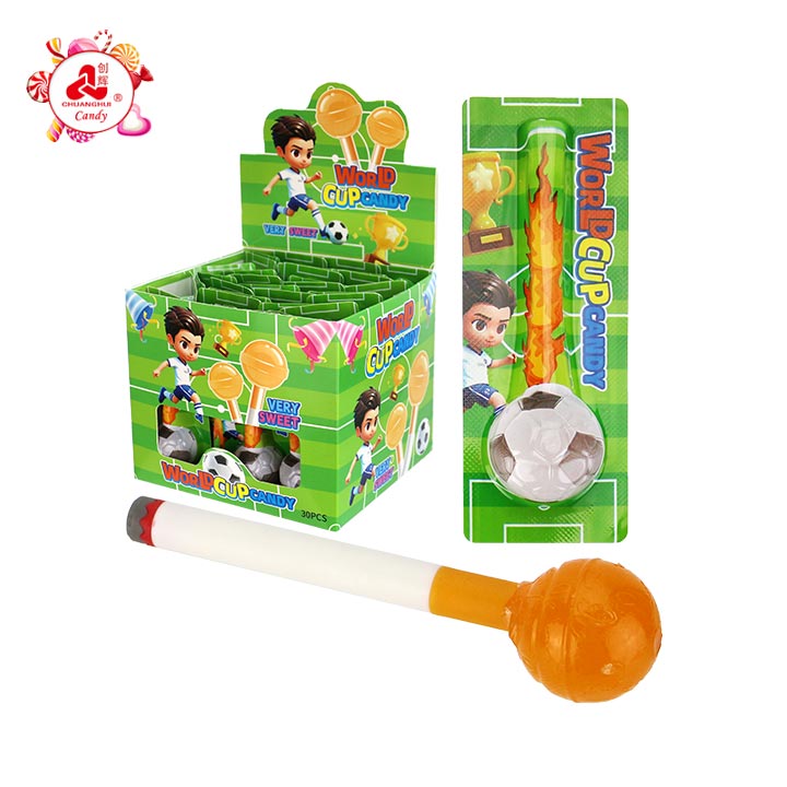 2026 World Cup Football shaped hard lollipop smoke candy toy CH-BP154