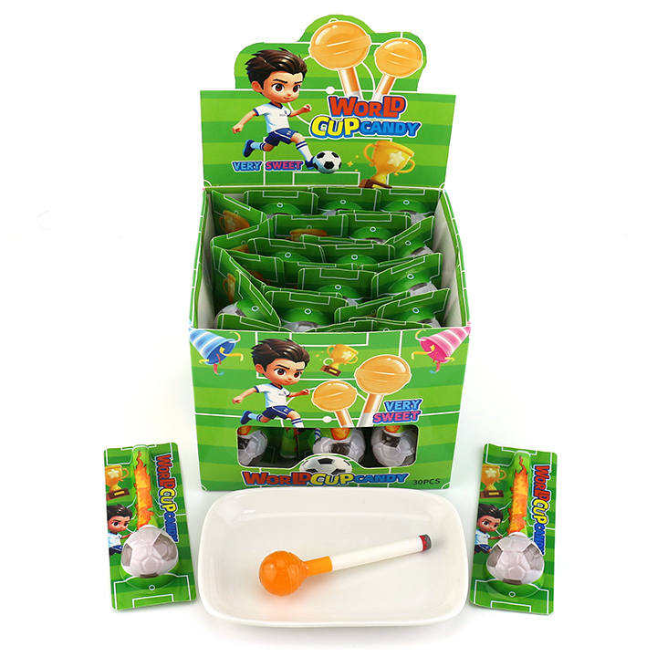 2026 World Cup Football shaped hard lollipop smoke candy toy CH-BP154