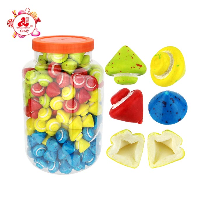 Colorful Mushroom shaped Chewing Bubble Gum in bottle CH-E356