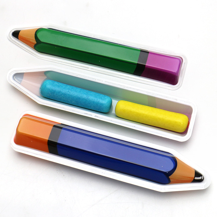 pencil shaped packaging bubble gum stick with jam filled CH-E357