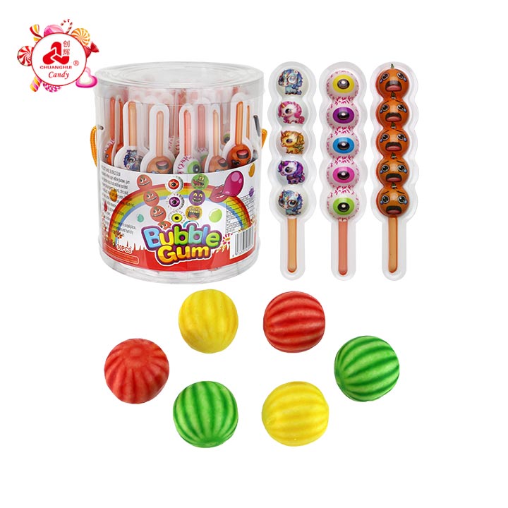 3D Mini watermelon bubble gum balls stick CH-E359