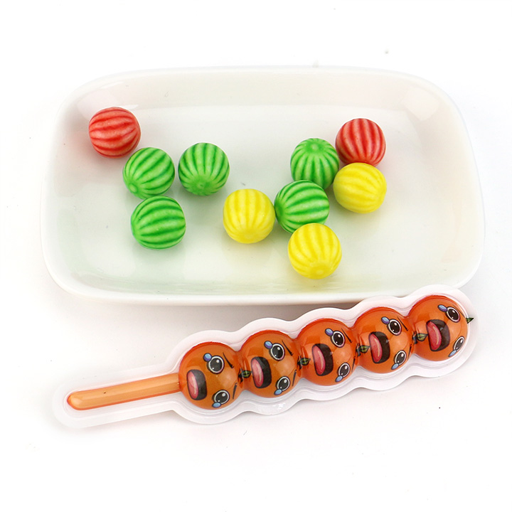 3D Mini watermelon bubble gum balls stick CH-E359